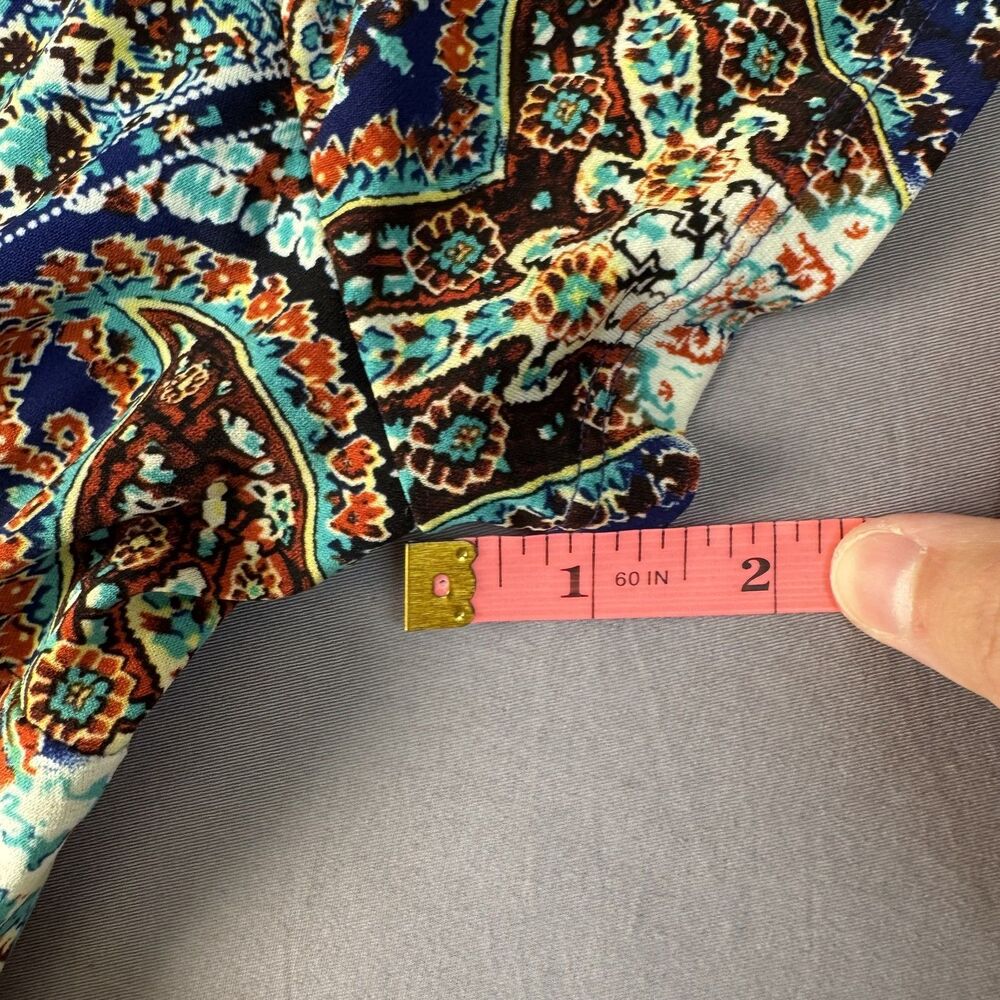 London Times Dress Womens 2 Blue Multicolor Paisley Sheath Short Sleeve Lined - Picture 8 of 9